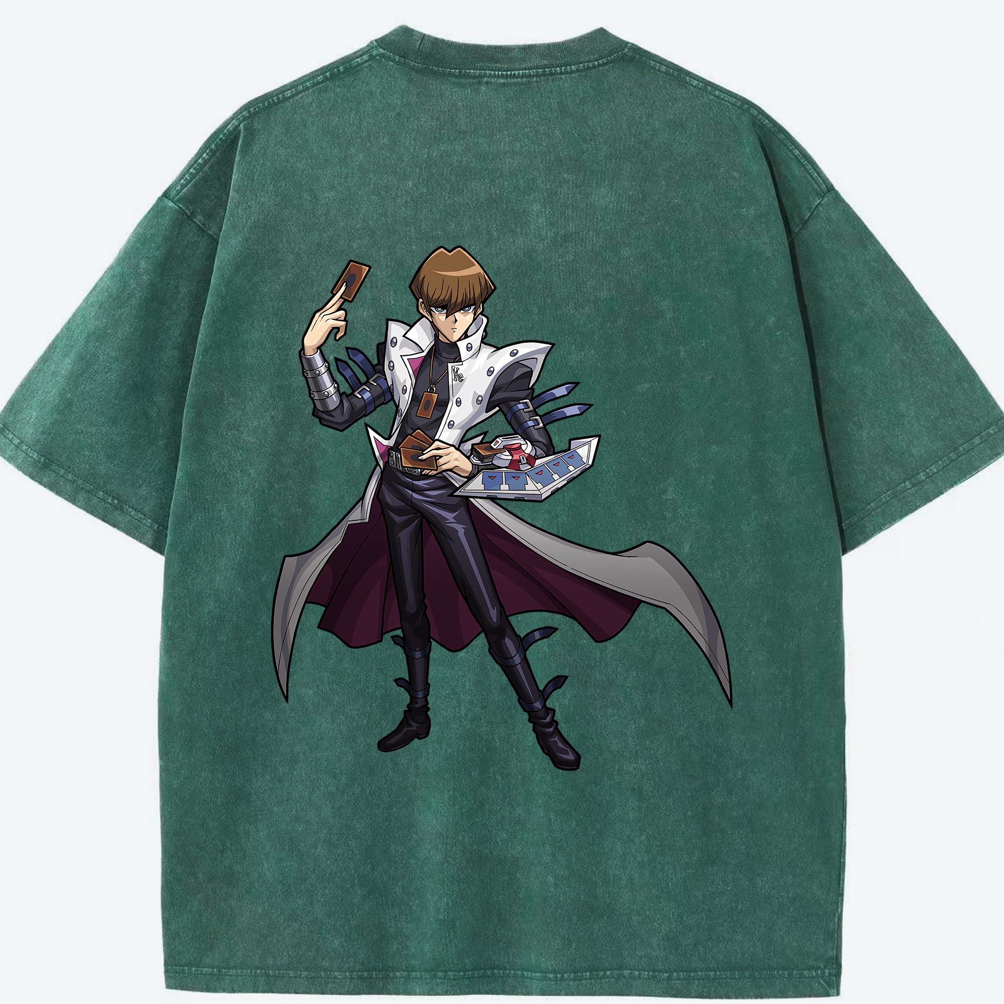 （画像用） 遊☆戯☆王 Yu-Gi-Oh! 綿100% ヴィンテージ風 半袖Tシャツ（背面プリント）